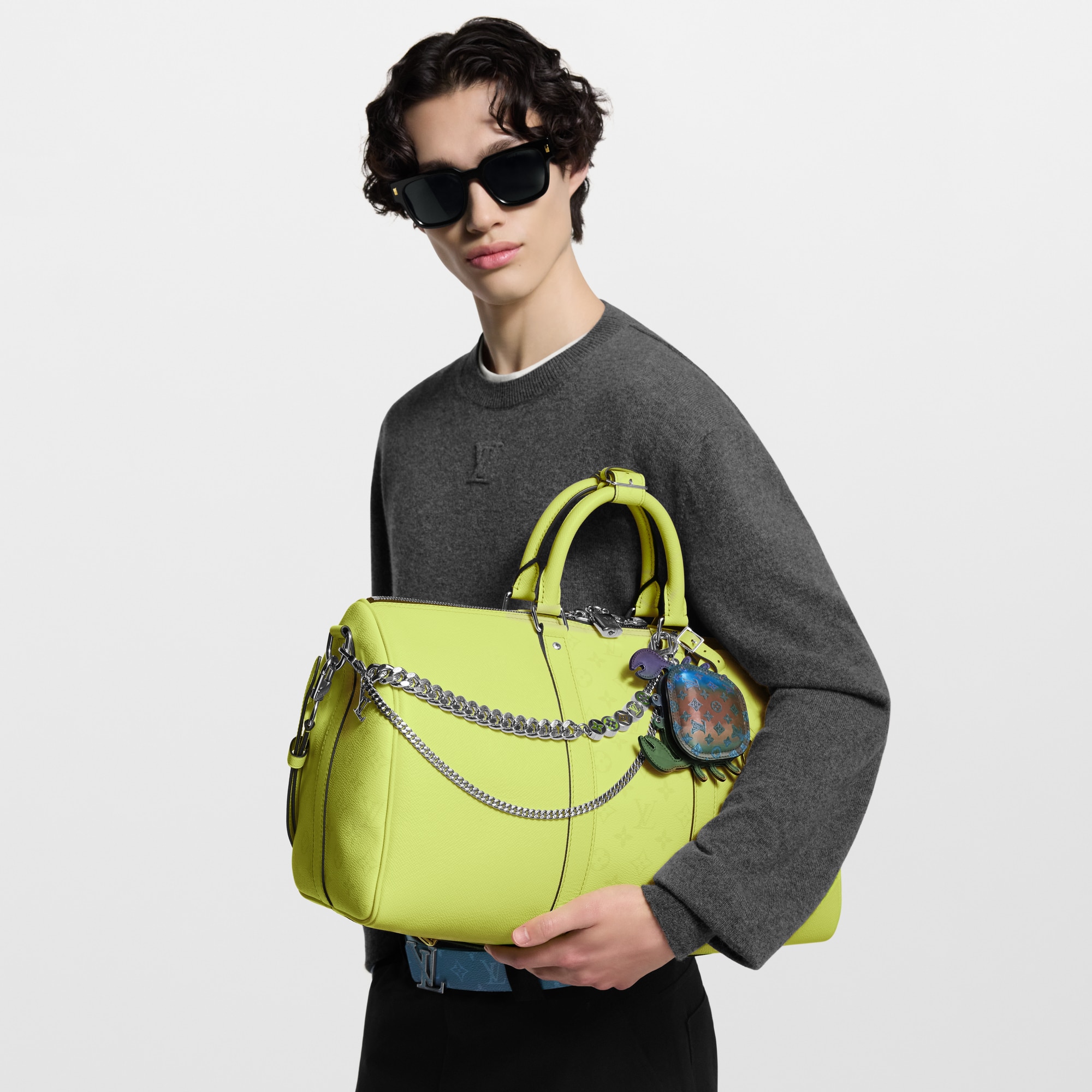 Louis Vuitton カラフル ドラムバッグ キーポルバンドリエール 45 ルイ